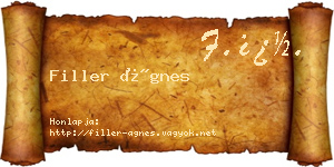 Filler Ágnes névjegykártya
